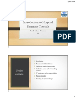 Hospital Pharmacy Introduction - Handout