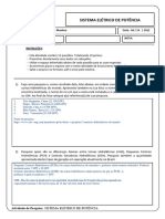 Atividade de Pesquisa - Sistema Elétrico de Potência