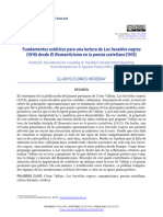 Fundamentos Estéticos para Una Lectura de Los Heraldos Negros (1919) Desde El Romanticismo en La Poesía Castellana (1915)