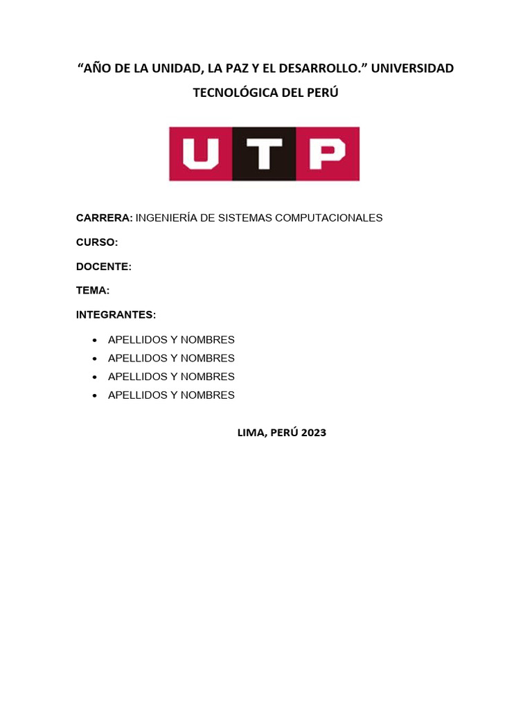 Estructura del Proyecto Final en Ingeniería | PDF | Informática