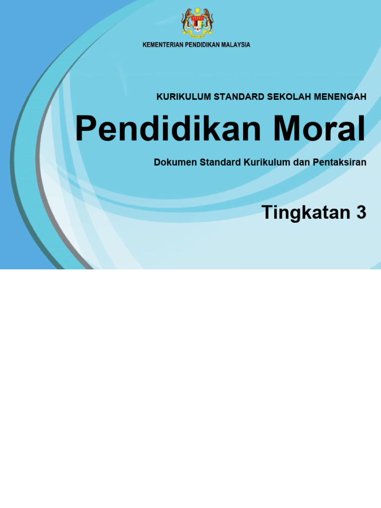 Dskp Kssm Pendidikan Moral Tingkatan 3 Pdf