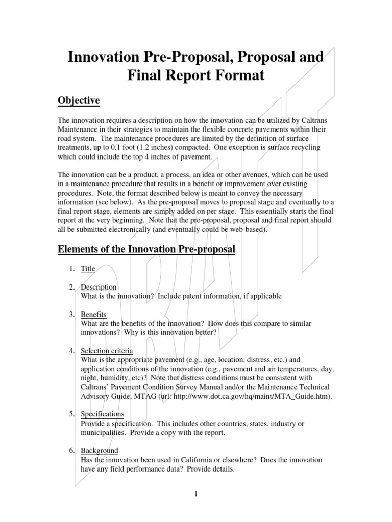 Contoh format proposal pdf innovation road surface