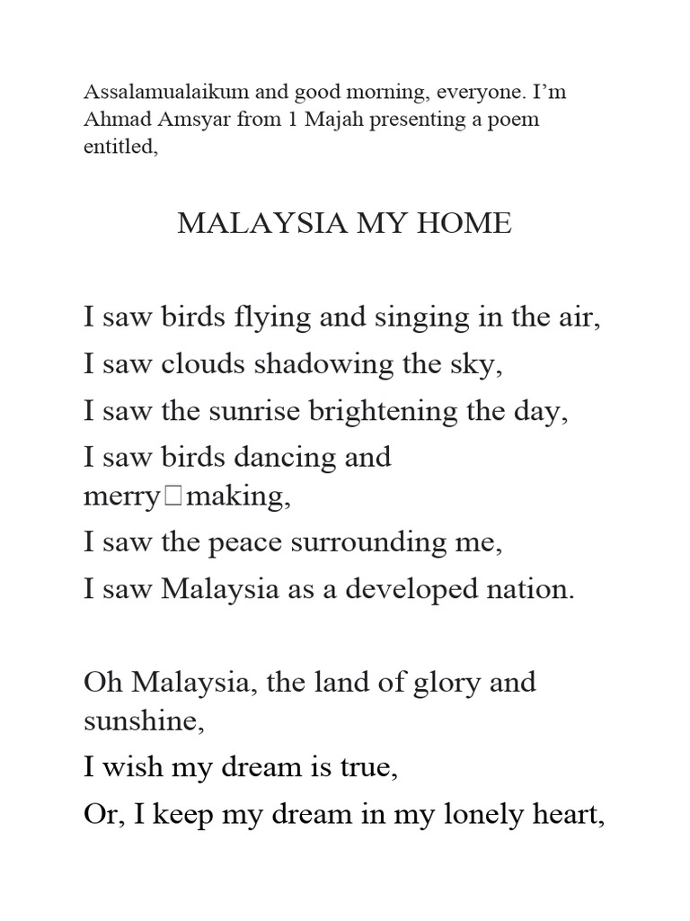 Malaysia My Home Pdf