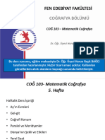 Matematik Coğrafya 5. Hafta