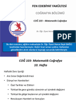 Matematik Coğrafya 10. Hafta