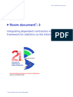 Integrating Dependent Contractors in The Framework For Statistics On The Informal Economy