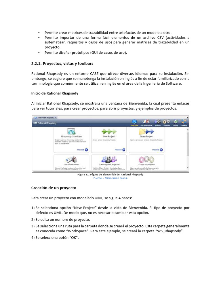 Creación de Proyectos en Rational Rhapsody | PDF | Lenguaje de modelado ...