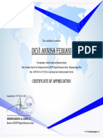 Certificate of Devi Annisa Febiani - Grammar Online Class