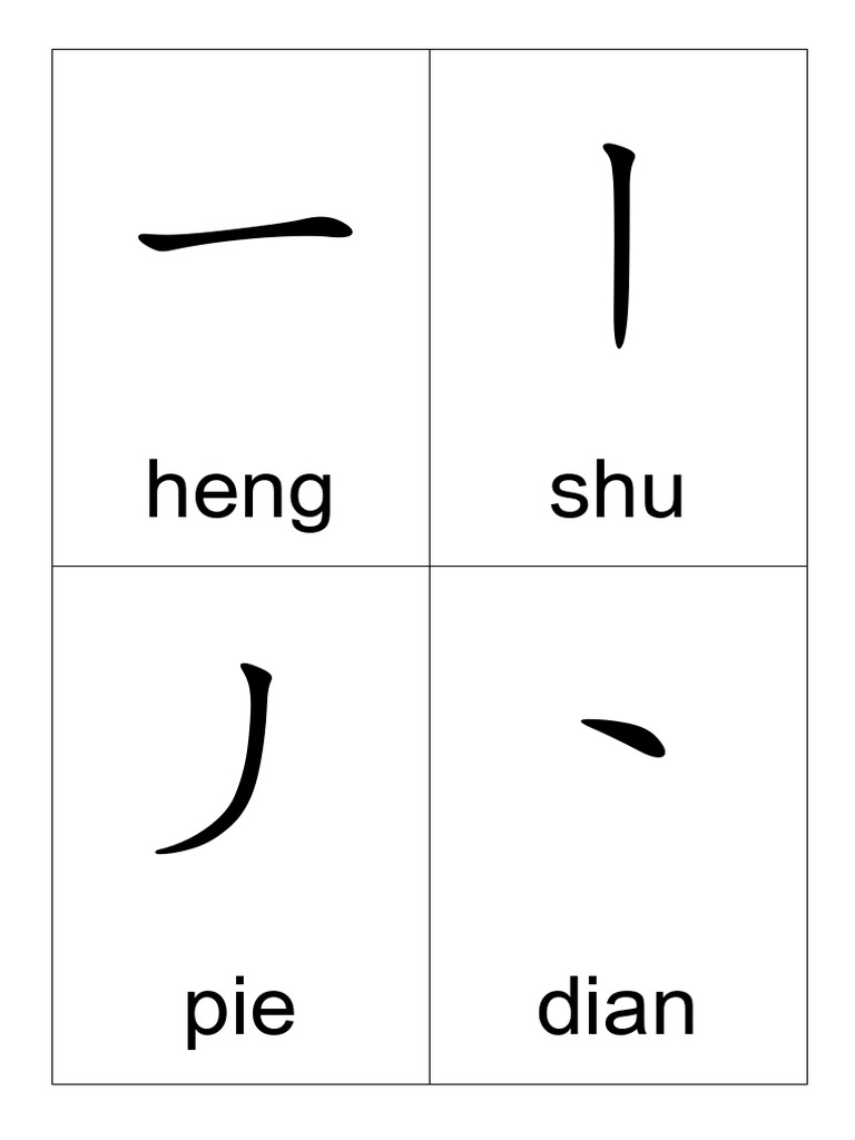 Chinese Basic Strokes PDF
