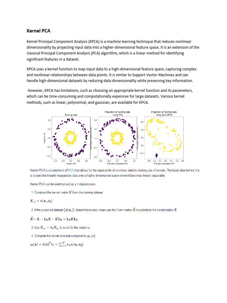 Kernel PCA: Nonlinear Dimensionality Reduction | PDF | Teaching Methods ...