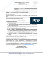 Examen Comunicación y Lenguaje U1 1ro. A y B2023