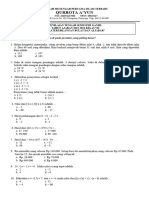 PTS Matematika KLS 7 Bilangan Bulat Dan Aljabar