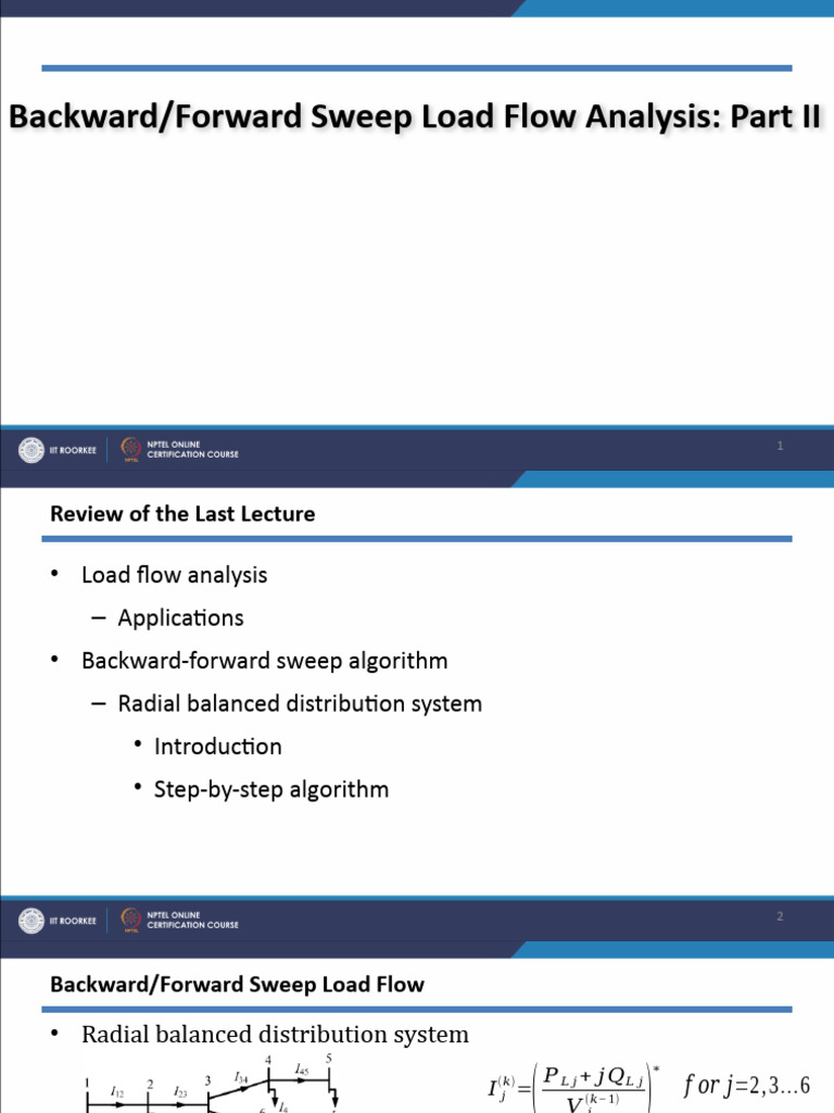 Backward/Forward Sweep Load Flow Guide | PDF | Applied Mathematics ...