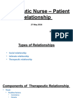 2016 - 5 - 27 May - Therapeutic Nurse - Patient Relationship