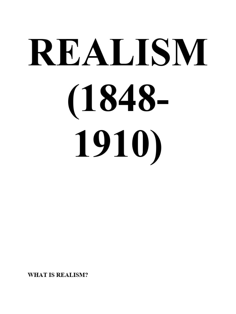 Overview of the Realism Movement | PDF | Realism (Arts) | Édouard Manet