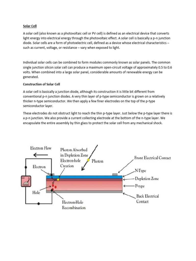 Solar Cell Download Free Pdf P N Junction Solar Cell