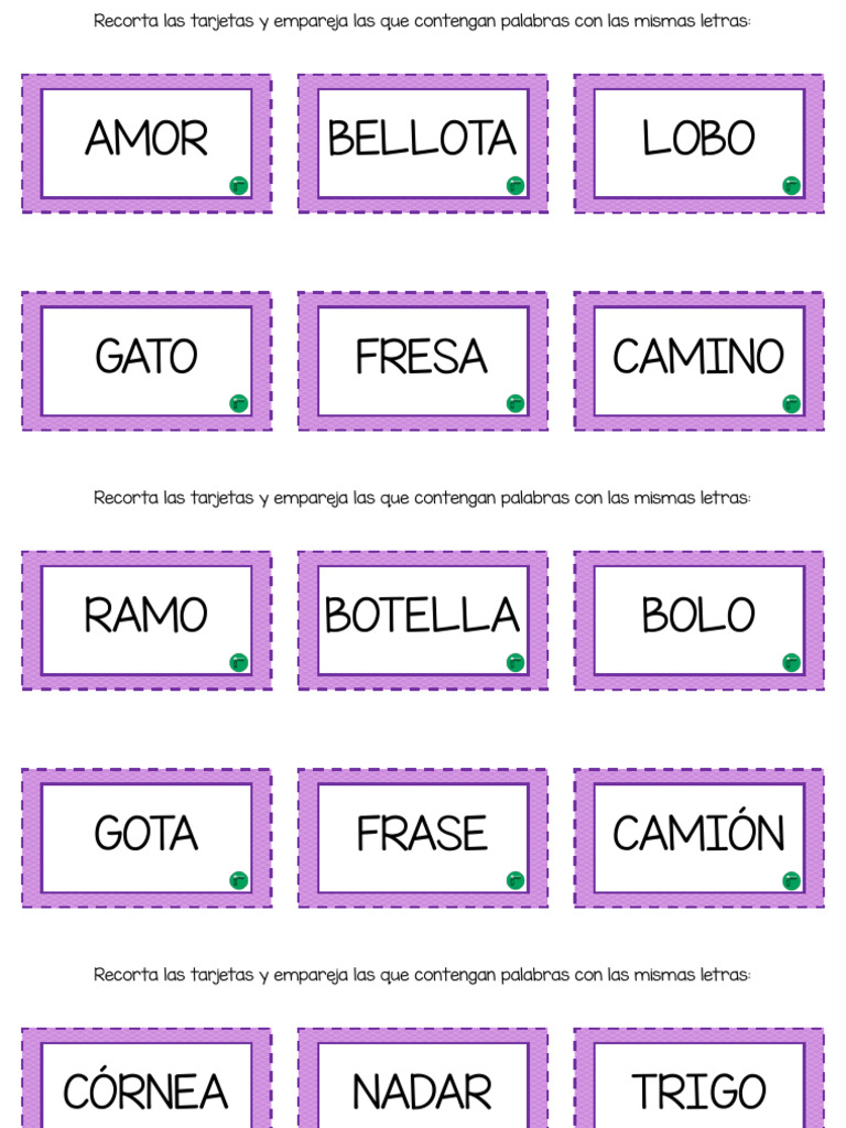 Juegos de Anagramas para Niños | PDF | Artes del Lenguaje y Comunicación
