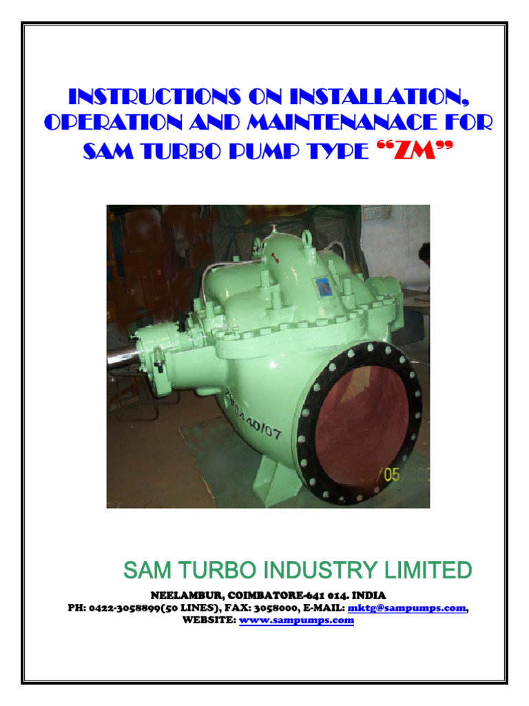 Axial Split Volute Case Pumps | PDF | Pump | Bearing (Mechanical)