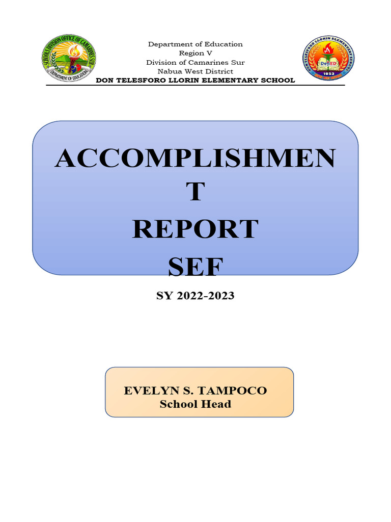 SEF Accomplishment Report 2022-2023 | PDF