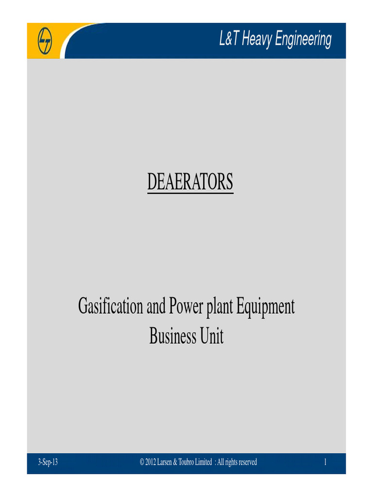 Deaerator Overview and Maintenance Guide | PDF | Physical Chemistry ...
