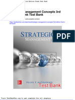 Full Download Strategic Management Concepts 3rd Edition Frank Test Bank