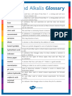 Acid and Alkalis Glossary-Poster