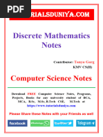 Discrete Structures Notes - TutorialsDuniya