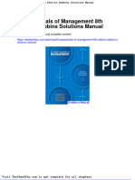 Full Download Fundamentals of Management 8th Edition Robbins Solutions Manual