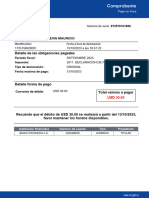 Comprobante: Detalle de Las Obligaciones Pagadas