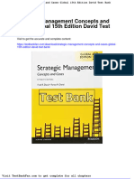 Full Download Strategic Management Concepts and Cases Global 15th Edition David Test Bank