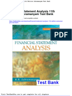 Full Download Financial Statement Analysis 11th Edition Subramanyam Test Bank