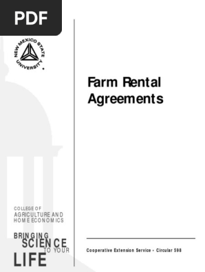 Farm Rental Agreements CR-598