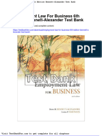 Full Download Employment Law For Business 6th Edition Bennett Alexander Test Bank