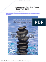 Full Download Strategic Management Text and Cases 6th Edition Dess Test Bank