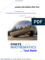 Full Download Finite Mathematics 8th Edition Rolf Test Bank