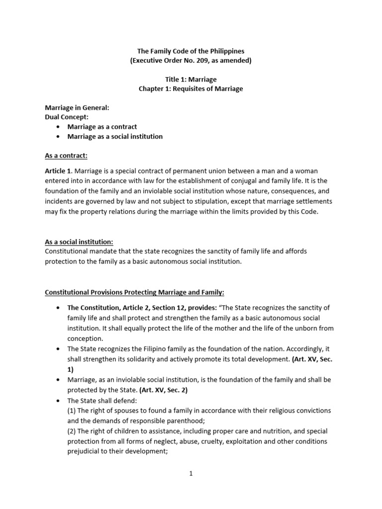 Family Code Examples