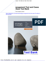Full Download Strategic Management Text and Cases 7th Edition Dess Test Bank