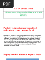 2.2 - Wage Period Bill Preparation, Filling of TA - OT Journals