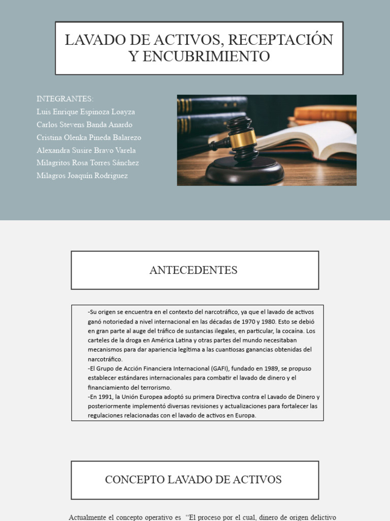 Lavado de Activos y Delitos Relacionados | PDF | Lavado de dinero ...