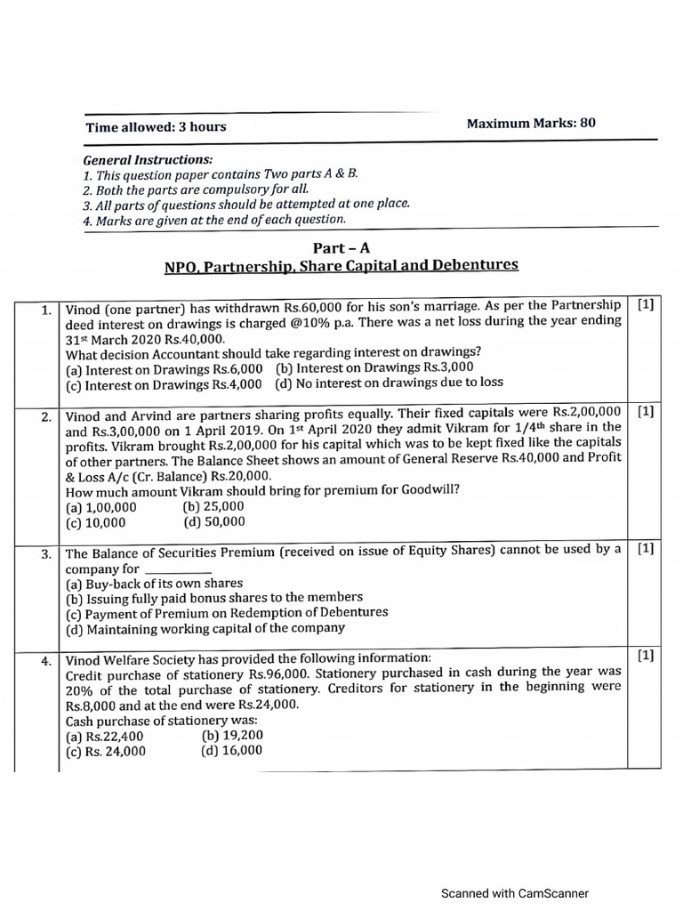 Sample Paper 3 | PDF
