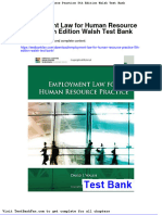 Full Download Employment Law For Human Resource Practice 5th Edition Walsh Test Bank