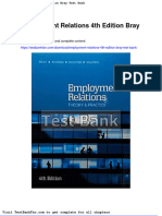 Full Download Employment Relations 4th Edition Bray Test Bank