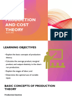 Production and Cost Theory