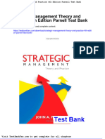 Full Download Strategic Management Theory and Practice 4th Edition Parnell Test Bank