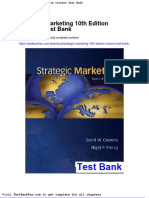 Full Download Strategic Marketing 10th Edition Cravens Test Bank