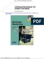 Full Download Strategic Marketing International 1st Edition Mooradian Test Bank