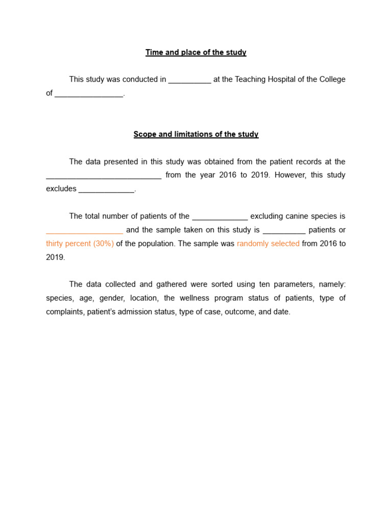 Scope and limitation sample pdf