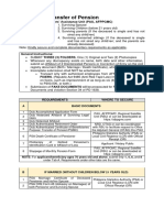 Requirements of Transfer of Pension