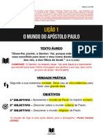 Subsídios Lição 1 - o Mundo Do Apóstolo Paulo - Canal Texto Áureo