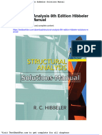 Full Download Structural Analysis 8th Edition Hibbeler Solutions Manual